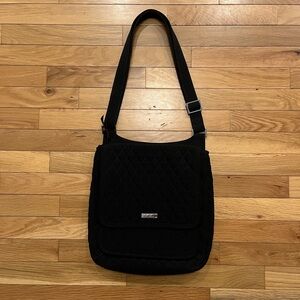 Vera Bradley Quilted Messenger, BLACK